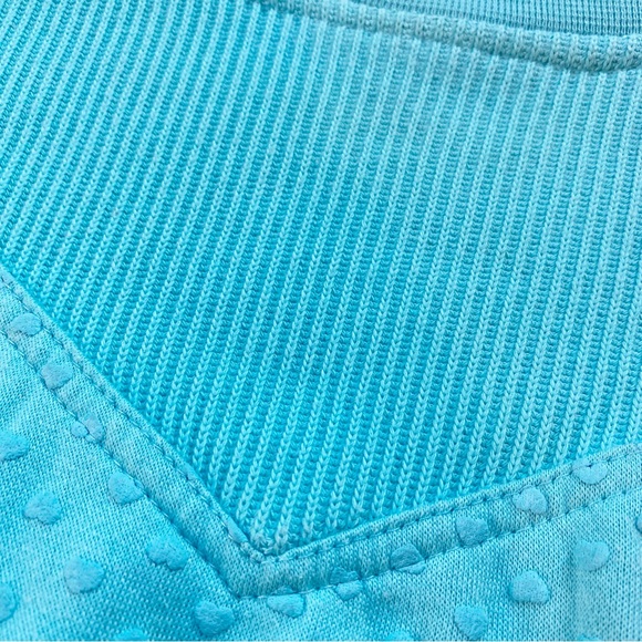 Vintage 80s Winners Choice Sky Blue Sweetheart Sweater - Picture 7 of 9